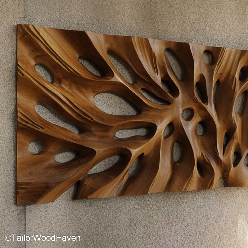 Wood Wall Pieces Hand Carved Decorative Wood Wall Pieces for Rustic and Artisan Inspired Room Decor