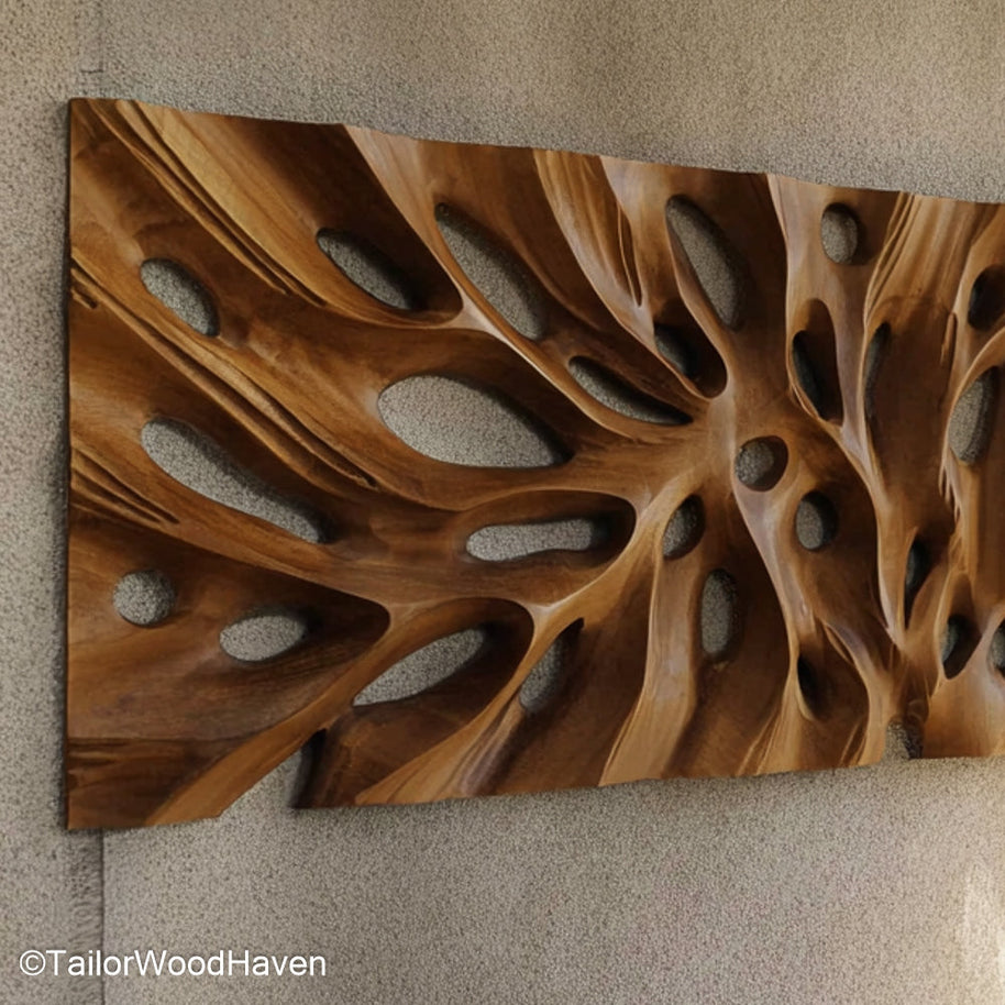 Wood Wall Pieces Hand Carved Decorative Wood Wall Pieces for Rustic and Artisan Inspired Room Decor