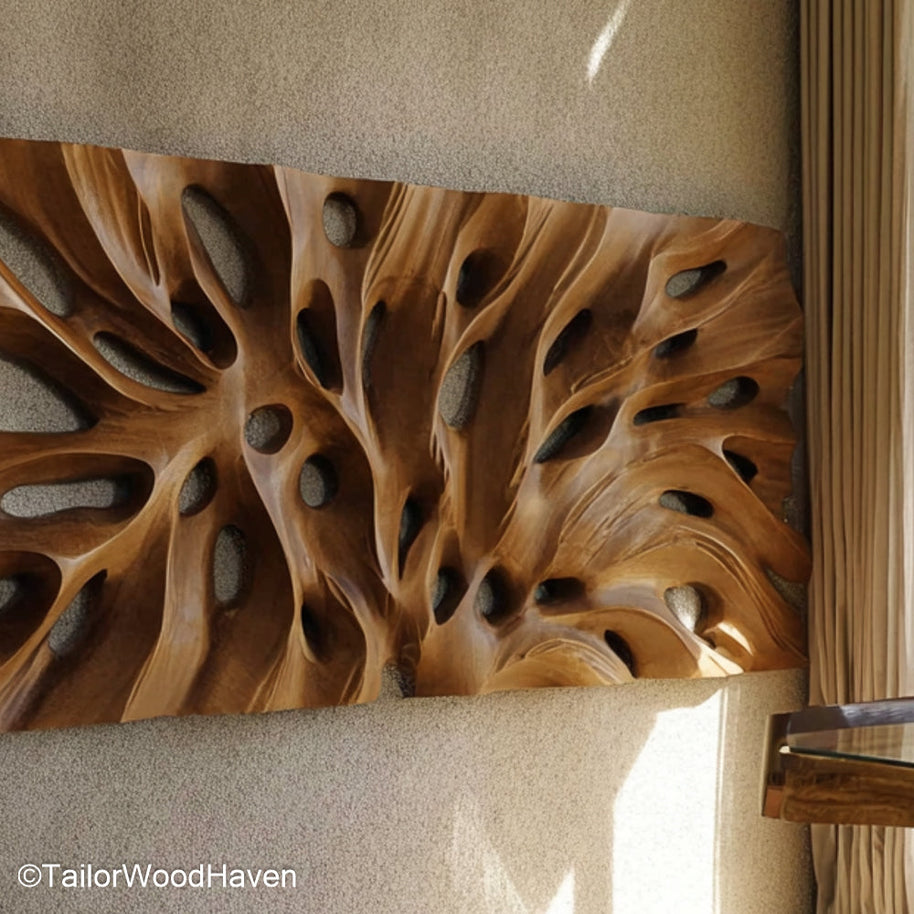 Wood Wall Pieces Hand Carved Decorative Wood Wall Pieces for Rustic and Artisan Inspired Room Decor