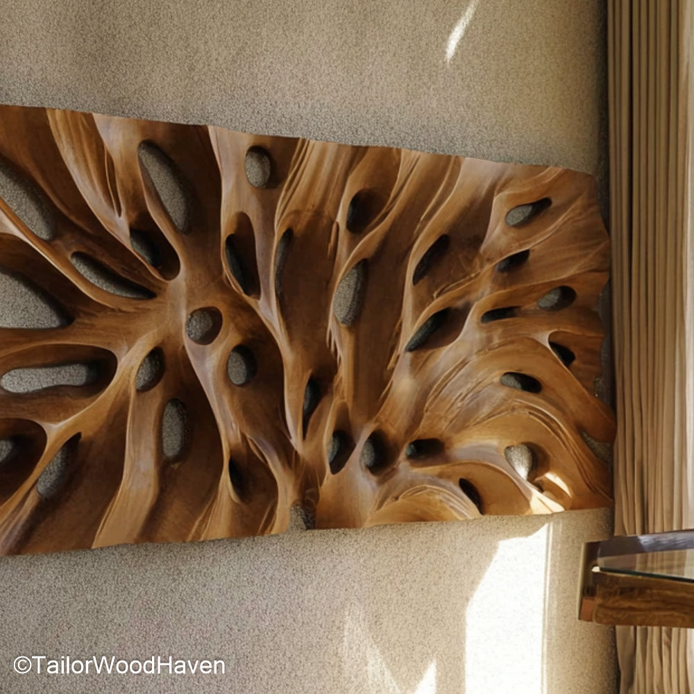 Wood Wall Pieces Hand Carved Decorative Wood Wall Pieces for Rustic and Artisan Inspired Room Decor