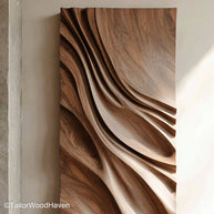 Art Wall Wood Organic Wall Art Installation Created from Real Wood for Natural and Modern Spaces