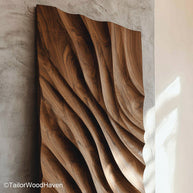 Art Wood Wall Minimalist Wall Decor Featuring Artistic Carved Wood for Eco Friendly Interior Aesthetics