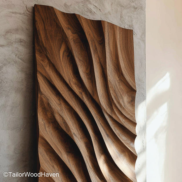 Art Wood Wall Minimalist Wall Decor Featuring Artistic Carved Wood for Eco Friendly Interior Aesthetics