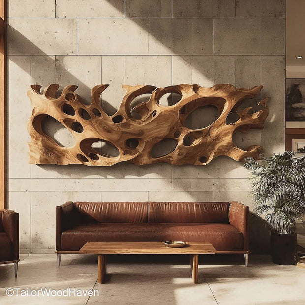 Wall Decor from Wood Handmade Decorative Wall Panels Crafted from Wood for Warm, Inviting Interior Design