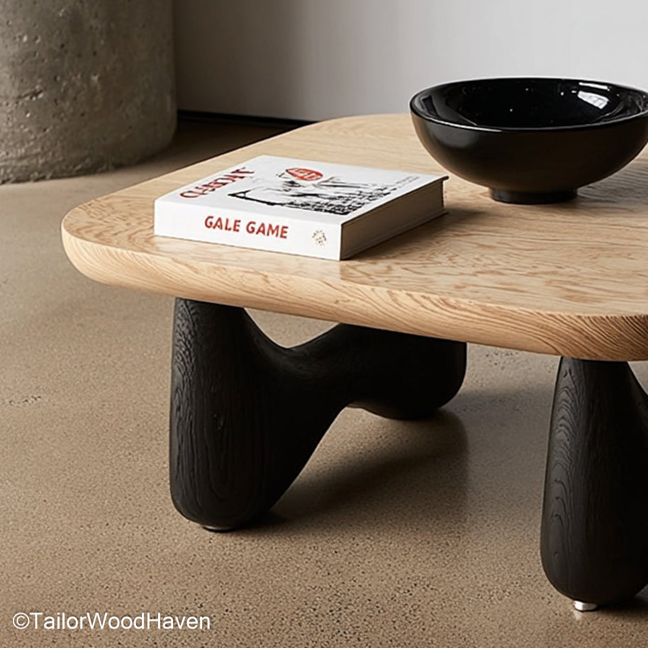Small Live Edge Coffee Table Compact Live Edge Coffee Table Made from Solid Wood for Small Spaces and Cozy Corners
