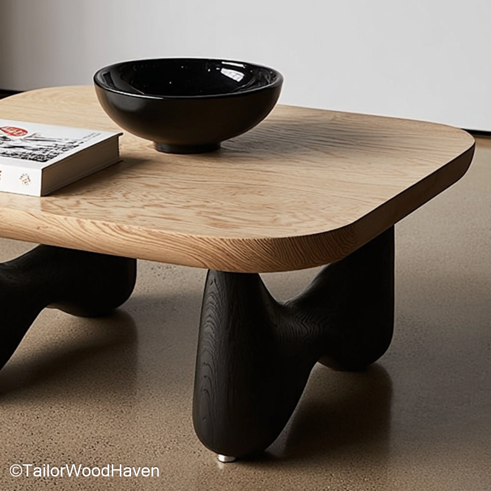 Small Live Edge Coffee Table Compact Live Edge Coffee Table Made from Solid Wood for Small Spaces and Cozy Corners