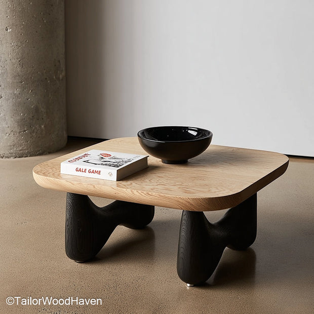 Small Live Edge Coffee Table Compact Live Edge Coffee Table Made from Solid Wood for Small Spaces and Cozy Corners