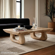 Live Edge Wood Coffee Table Rustic Coffee Table Made from Solid Live Edge Wood for a Natural, Artisan Look