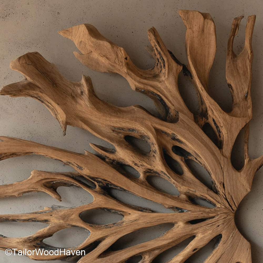 Drift Wood Wall Art Handcrafted Organic Driftwood Sculpture for Rustic and Coastal Wall Decor