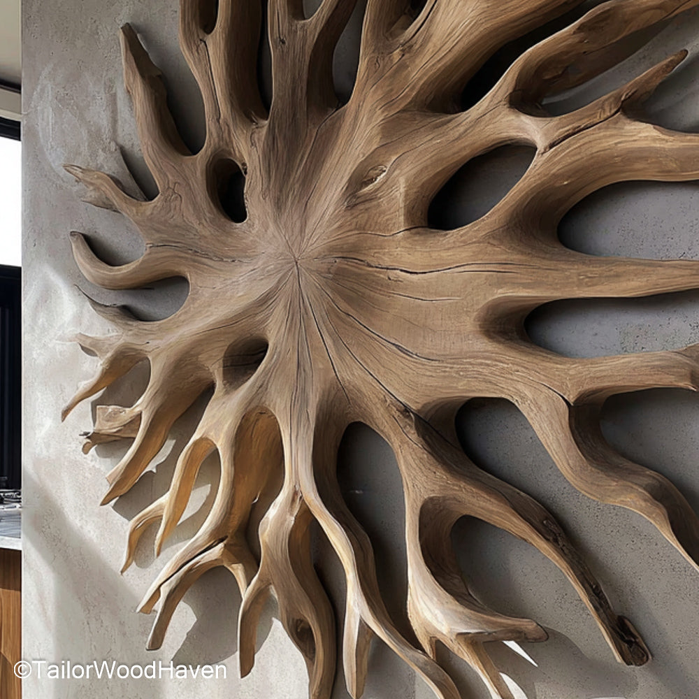 Drift Wood Wall Decor Natural Driftwood Mounted Art for Eco Inspired, Nautical, or Boho Interiors