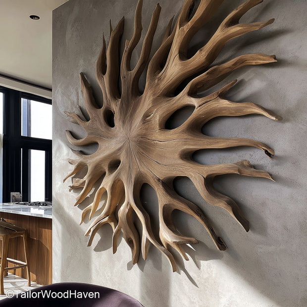 Drift Wood Wall Decor Natural Driftwood Mounted Art for Eco Inspired, Nautical, or Boho Interiors