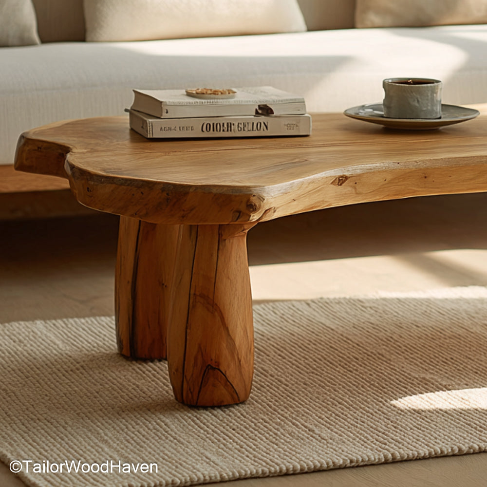 Live Edge Coffee Table Walnut Natural Walnut Coffee Table with Live Edge for Warm, Rich, and Rustic Interiors
