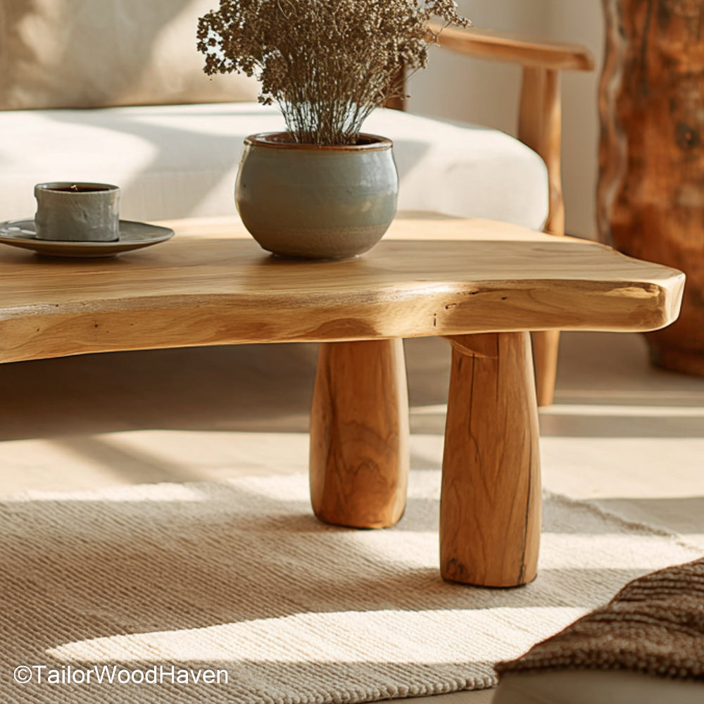 Live Edge Coffee Table Walnut Natural Walnut Coffee Table with Live Edge for Warm, Rich, and Rustic Interiors