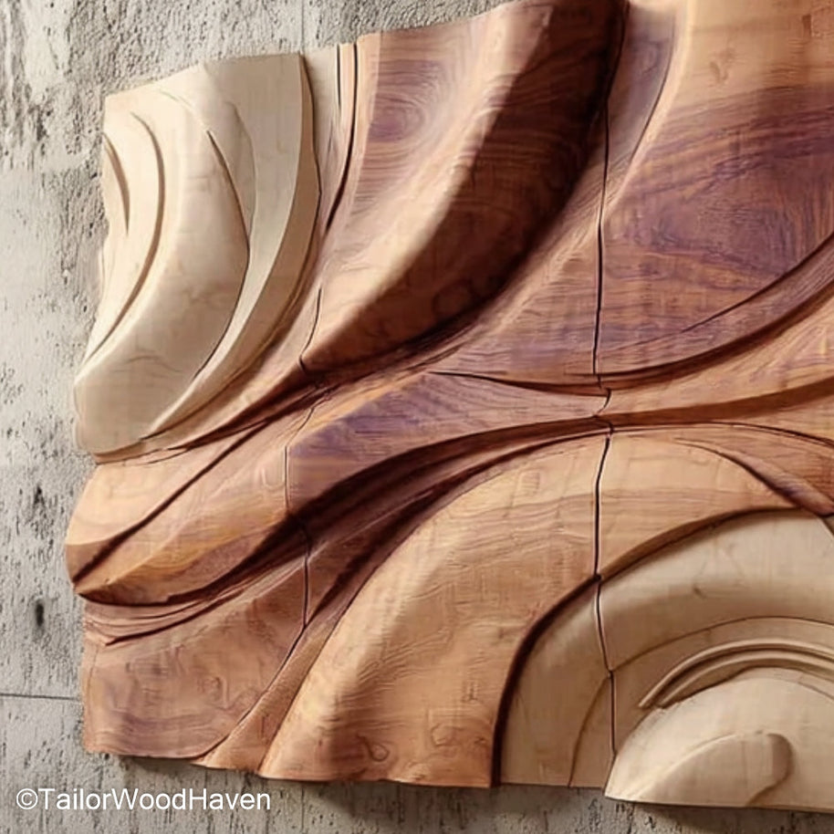 Wood Wall Carving Decorations Rustic Wooden Wall Art Pieces Featuring Hand Carved Designs for Natural and Artistic Home Decor