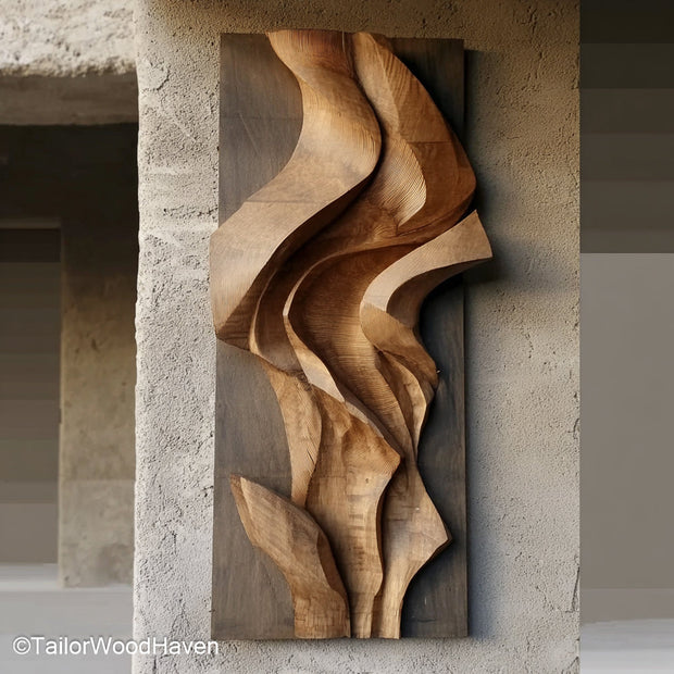 Wood Carved Wall Panel Traditional Hand Carved Wooden Panel Perfect for Wall Display in Entryways, Bedrooms, or Living Areas