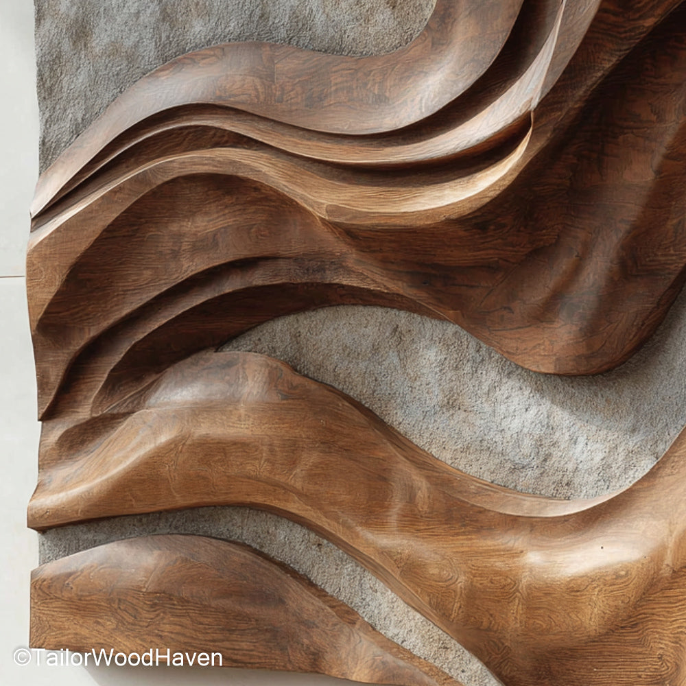 Wood Mid Century Wall Art designed with clean lines and bold shapes in solid wood, inspired by mid century style to suit vintage or modern walls