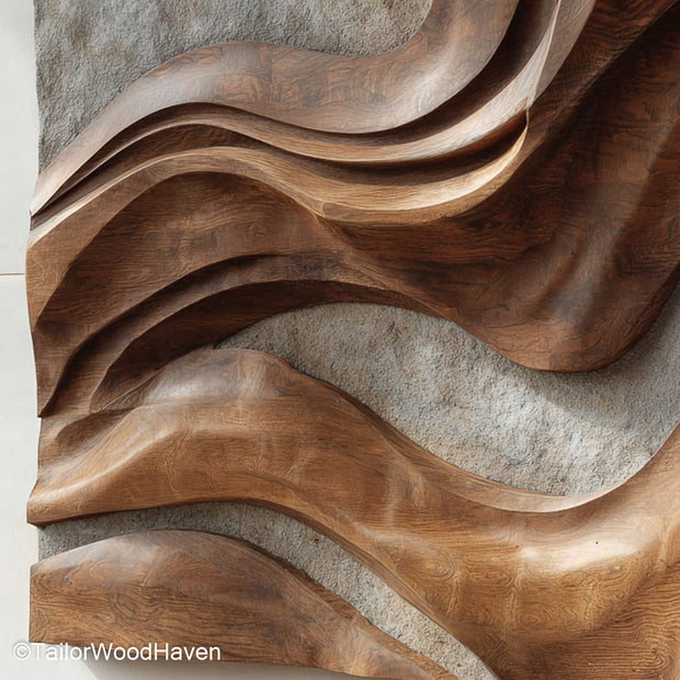 Wood Mid Century Wall Art designed with clean lines and bold shapes in solid wood, inspired by mid century style to suit vintage or modern walls