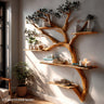 Painted Tree Bookshelf – Wooden Tree-Shaped Bookshelf Finished with Color Paint for Modern or Whimsical Decor Styles