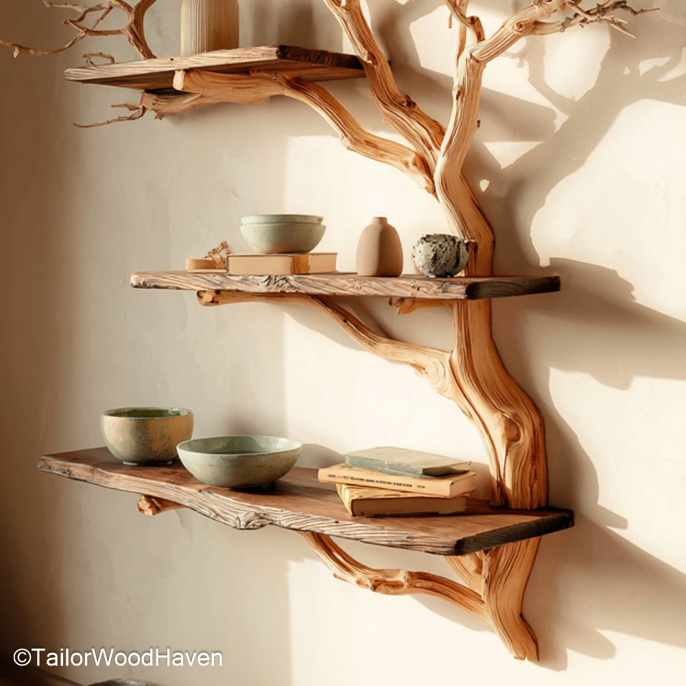 Little Tree Bookcase Compact Tree Shaped Wooden Bookcase Perfect for Small Spaces, Nurseries, or Playrooms