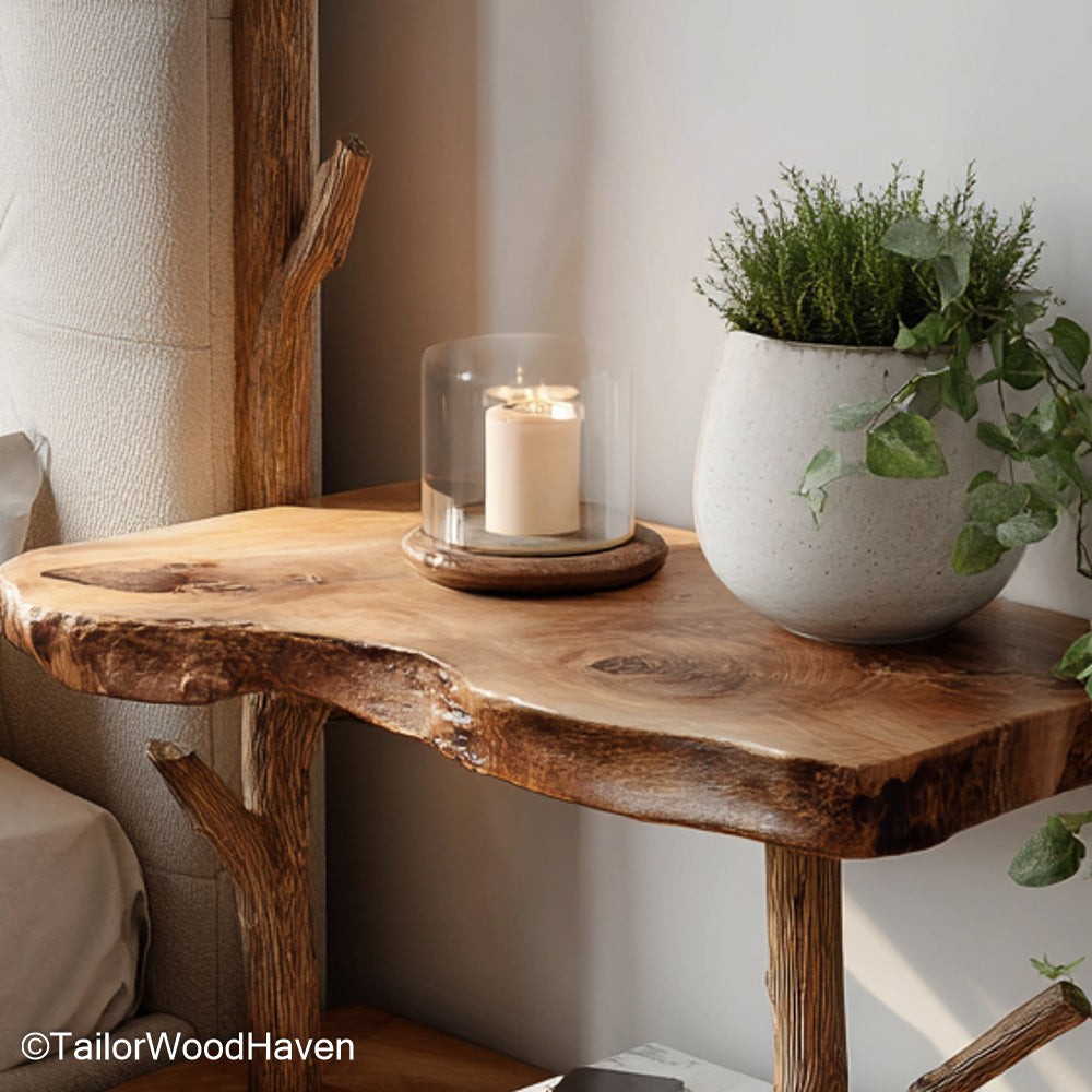 Bedside wall mount made from hardwood with smooth floating top and durable mounting, perfect for compact modern bedrooms or guest spaces