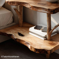 Bedside wall mount made from hardwood with smooth floating top and durable mounting, perfect for compact modern bedrooms or guest spaces