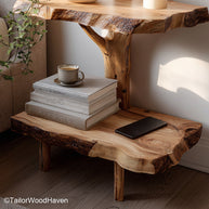 Floating nightstand bedside table built from real wood with a clean floating frame, ideal for compact bedside storage in modern or rustic bedrooms