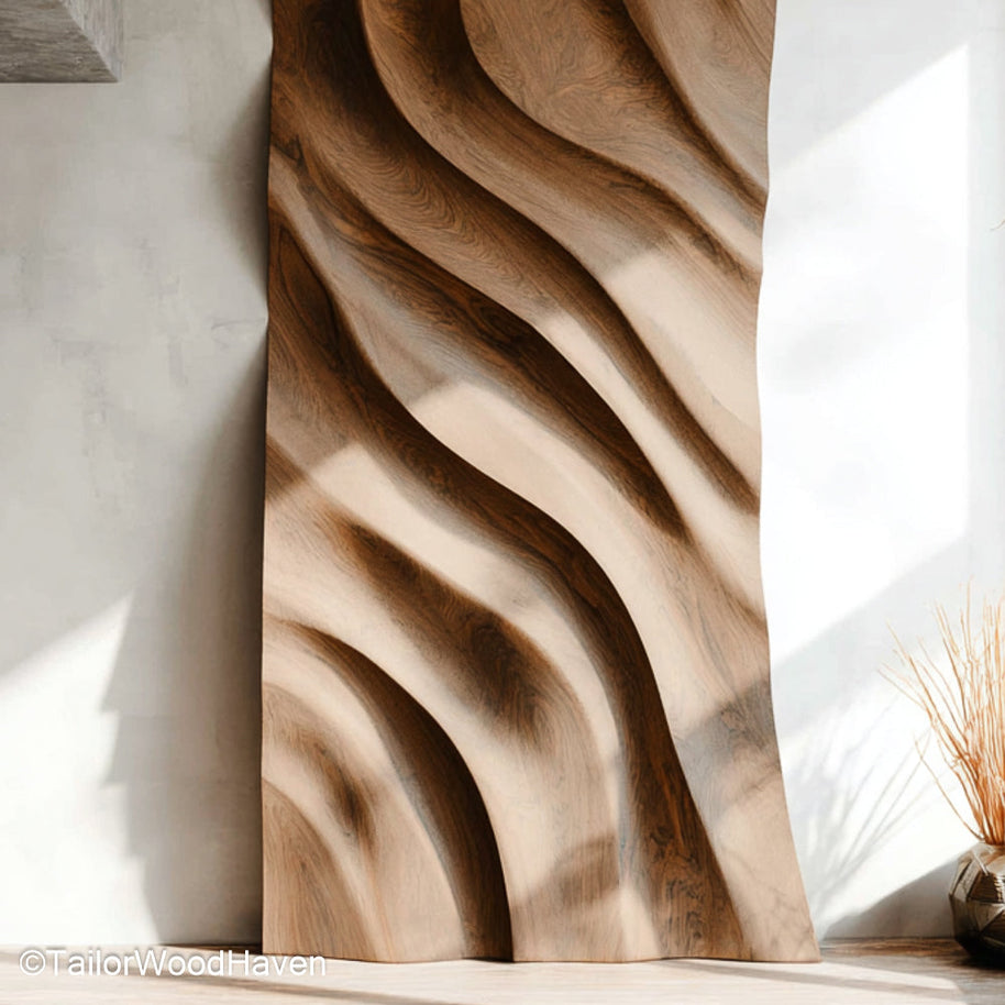 Wood Wall Ornaments Artistic Wood Ornaments for Wall Display, Perfect for Boho, Coastal, or Rustic Interiors