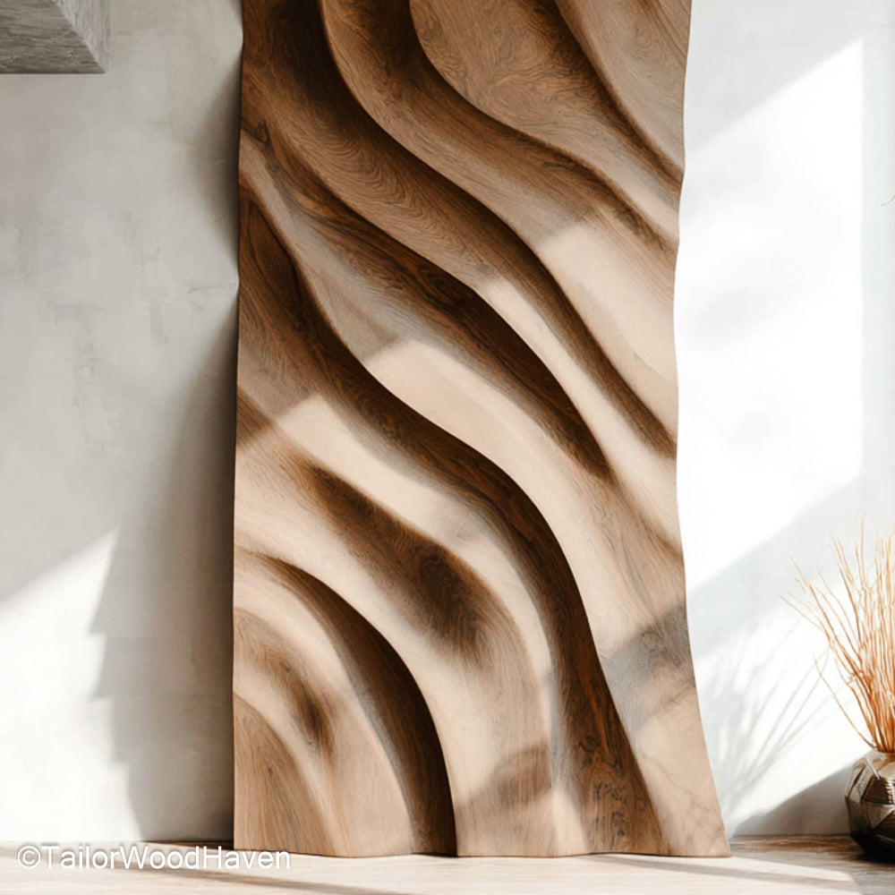 Wood Wall Ornaments Artistic Wood Ornaments for Wall Display, Perfect for Boho, Coastal, or Rustic Interiors