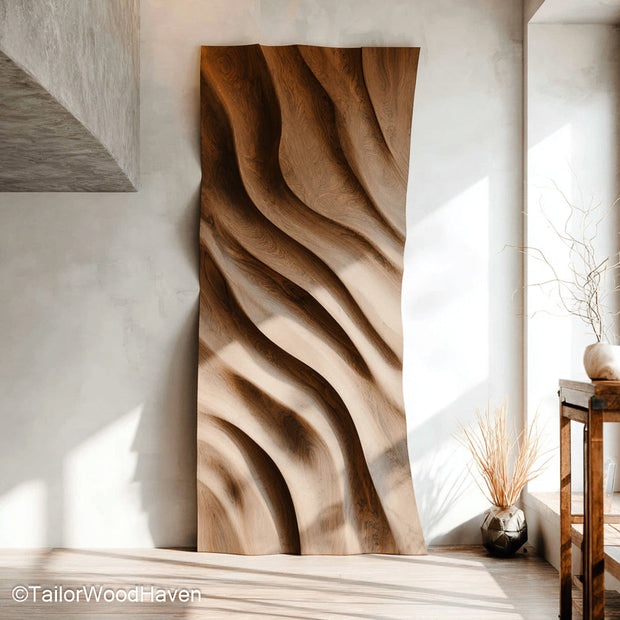 Wood Wall Ornaments Artistic Wood Ornaments for Wall Display, Perfect for Boho, Coastal, or Rustic Interiors