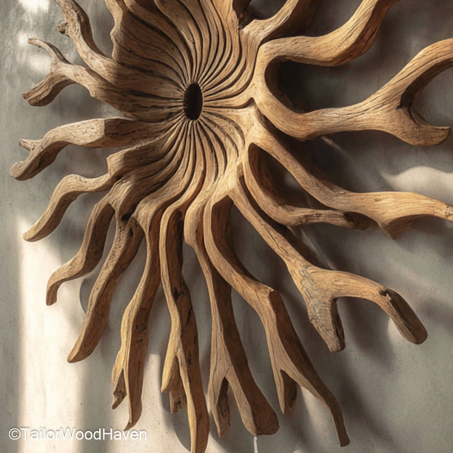 Driftwood Wall Decor Unique Wooden Wall Decor Made from Natural Driftwood for Coastal or Organic Style Rooms