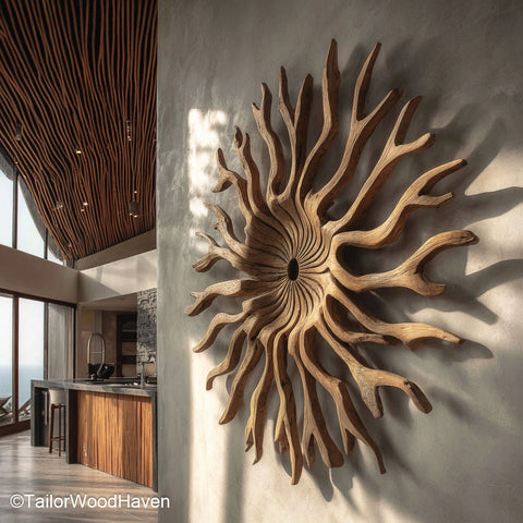 Driftwood Wall Decor Unique Wooden Wall Decor Made from Natural Driftwood for Coastal or Organic Style Rooms