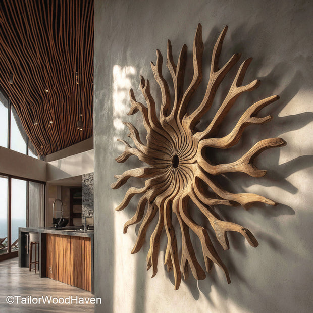 Driftwood Wall Decor Unique Wooden Wall Decor Made from Natural Driftwood for Coastal or Organic Style Rooms