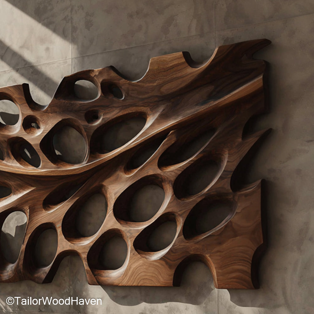 Wood for Wall Art Natural Solid Wood Designed and Carved into Artistic Panels for Statement Wall Displays