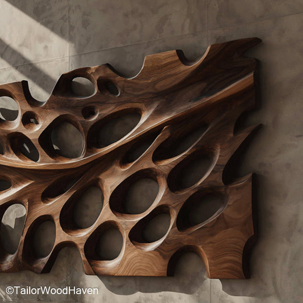 Wood for Wall Art Natural Solid Wood Designed and Carved into Artistic Panels for Statement Wall Displays