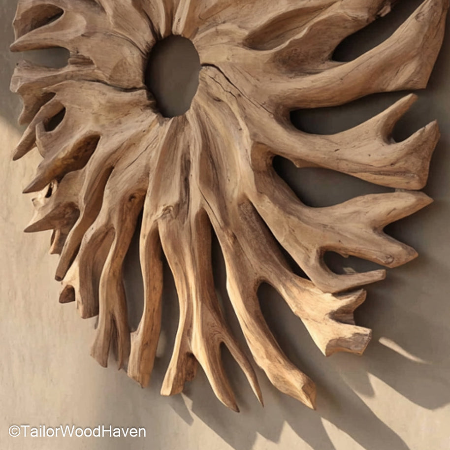 Driftwood Wall Piece One of a Kind Wall Art Piece Crafted from Raw Driftwood for Natural and Rustic Decor