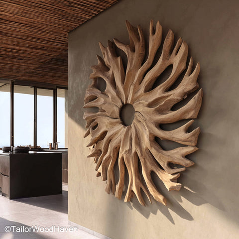 Driftwood Wall Piece One of a Kind Wall Art Piece Crafted from Raw Driftwood for Natural and Rustic Decor