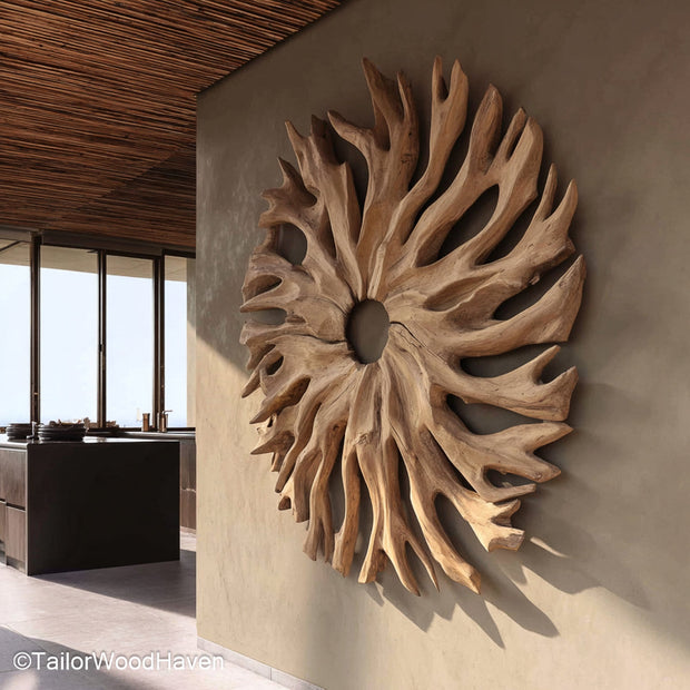 Driftwood Wall Piece One of a Kind Wall Art Piece Crafted from Raw Driftwood for Natural and Rustic Decor