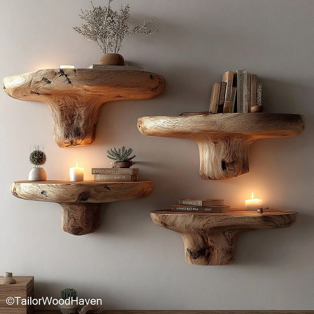 Floating shelves hardware set with brackets, anchors, and instructions, suitable for installing any solid wood shelf securely