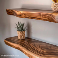 Floating shelves brackets hidden in wall mounted design with reinforced steel for a sturdy, invisible shelf look in any modern home
