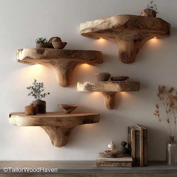 Floating shelves nursery style in soft white wood with rounded edges, ideal for books, toys, and baby decor in a cozy nursery space