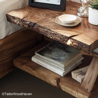 Floating Nightstand Small made with a compact wood frame and floating wall attachment, perfect for narrow bedrooms or guest rooms needing storage