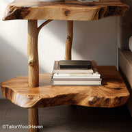Nightstand that attaches to wall built with solid wood and hidden supports, made for wall mounted convenience in modern or rustic interiors