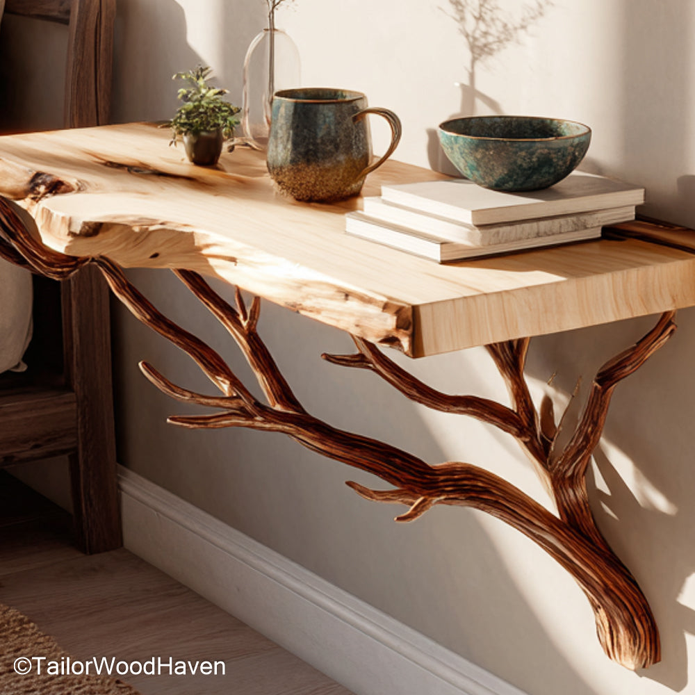 Floating Nightstands for Bedroom crafted with natural wood grain and strong mounting, providing practical style for modern or farmhouse bedroom layouts