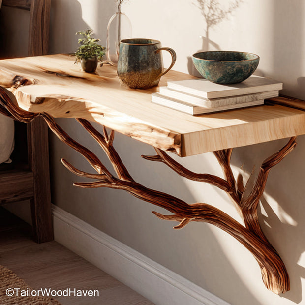 Floating Nightstands for Bedroom crafted with natural wood grain and strong mounting, providing practical style for modern or farmhouse bedroom layouts