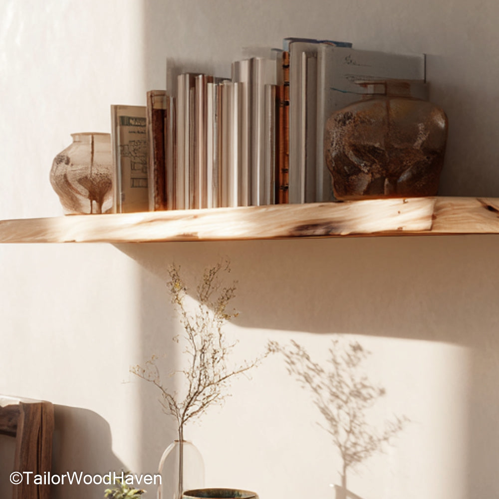 Floating Nightstands for Bedroom crafted with natural wood grain and strong mounting, providing practical style for modern or farmhouse bedroom layouts