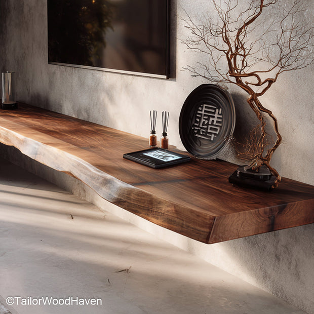 24 floating shelves in compact size ideal for narrow spaces, entryways, kitchen corners, or minimalist wall storage areas
