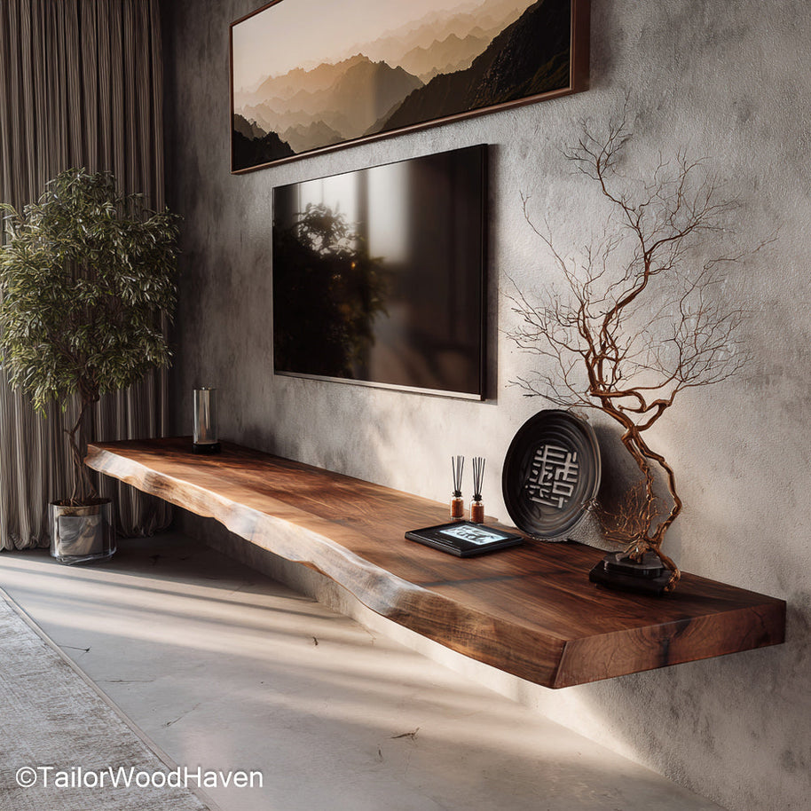 24 floating shelves in compact size ideal for narrow spaces, entryways, kitchen corners, or minimalist wall storage areas