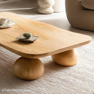 Soft Edge Coffee Table Natural Live Edge Coffee Table with Gently Smoothed Edges for Rustic and Modern Living Rooms
