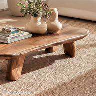 Tree Slab Coffee Table Live Edge Coffee Table Cut from a Single Tree Slab, Highlighting Natural Grain and Texture