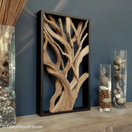 Drift Wood Wall sculpture made from natural ocean-collected driftwood, arranged in a textured wall display perfect for rustic or coastal interiors